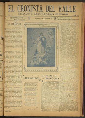 'El Cronista del Valle' - Época 1ª Año VI Número 300 - 1915 diciembre 04