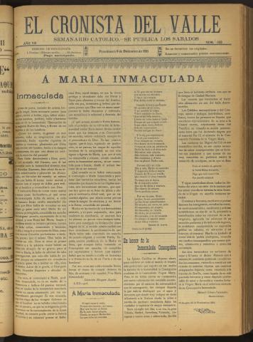 'El Cronista del Valle' - Época 1ª Año VII Número 353 - 1916 diciembre 09