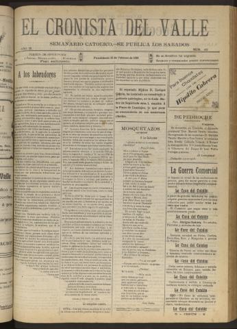 'El Cronista del Valle' - Época 1ª Año IX Número 415 - 1918 febrero 16