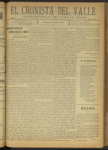 'El Cronista del Valle' - Época 1ª Año IX Número 450 - 1918 octubre 19