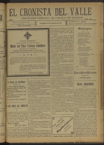 'El Cronista del Valle' - Época 1ª Año X Número 505 - 1919 noviembre 08