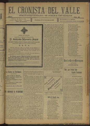 'El Cronista del Valle' - Época 1ª Año X Número 508 - 1919 noviembre 29