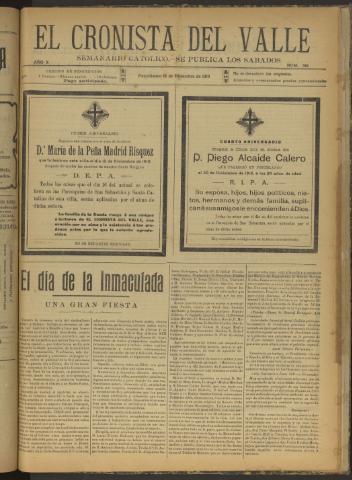 'El Cronista del Valle' - Época 1ª Año X Número 510 - 1919 diciembre 13