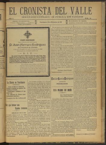 'El Cronista del Valle' - Época 1ª Año X Número 511 - 1919 diciembre 20