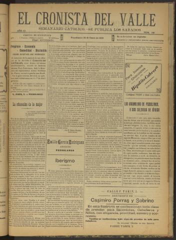 'El Cronista del Valle' - Época 1ª Año XI Número 516 - 1920 enero 24
