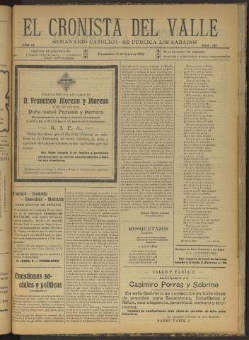 'El Cronista del Valle' - Época 1ª Año XI Número 517 - 1920 enero 31