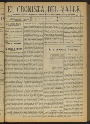 'El Cronista del Valle' - Época 1ª Año XI Número 532 - 1920 mayo 15
