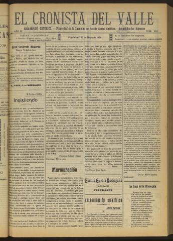 'El Cronista del Valle' - Época 1ª Año XI Número 533 - 1920 mayo 22