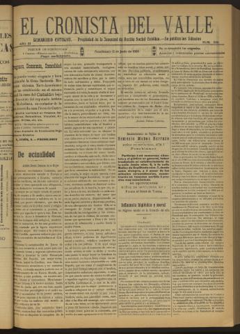 'El Cronista del Valle' - Época 1ª Año XI Número 536 - 1920 junio 12