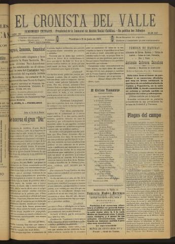 'El Cronista del Valle' - Época 1ª Año XI Número 537 - 1920 junio 19
