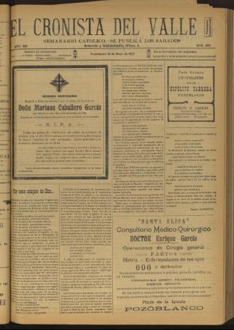 'El Cronista del Valle' - Época 1ª Año XIV Número 689 - 1923 mayo 26