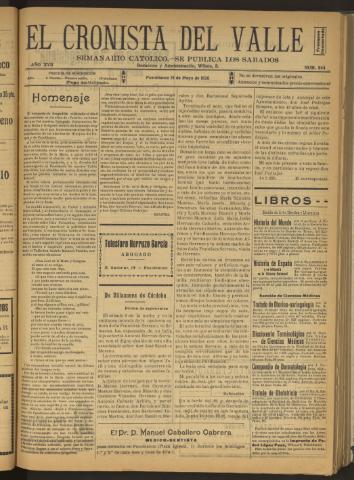 'El Cronista del Valle' - Época 1ª Año XVII Número 844 - 1926 mayo 15