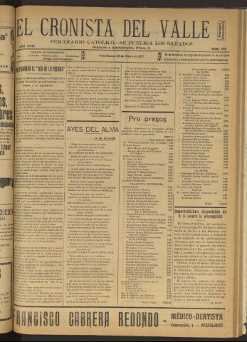 'El Cronista del Valle' - Época 1ª Año XVIII Número 898 - 1927 mayo 28