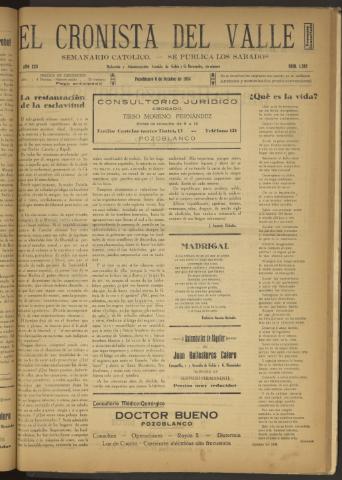 'El Cronista del Valle' - Época 1ª Año XXV Número 1282 - 1934 octubre 06