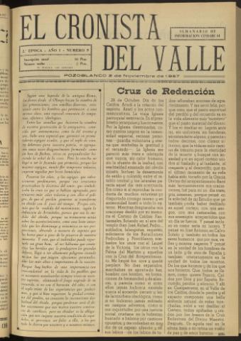 'El Cronista del Valle' - Época 2ª Año I Número 5 - 1957 noviembre 02