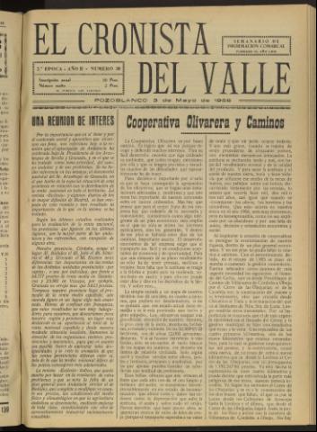 'El Cronista del Valle' - Época 2ª Año II Número 30 - 1958 mayo 03