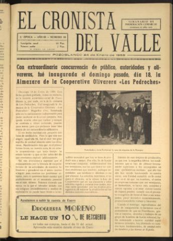 'El Cronista del Valle' - Época 2ª Año III Número 68 - 1959 enero 24