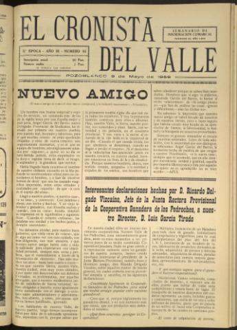 'El Cronista del Valle' - Época 2ª Año III Número 83 - 1959 mayo 09