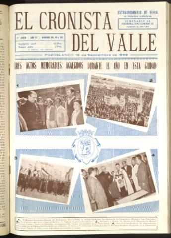 'El Cronista del Valle' - Época 2ª Año III Número 101-103 - 1959 septiembre 12