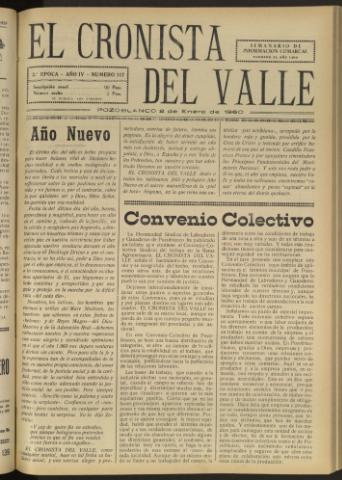'El Cronista del Valle' - Época 2ª Año IV Número 117 - 1960 enero 02