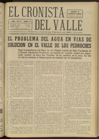 'El Cronista del Valle' - Época 2ª Año IV Número 122 - 1960 febrero 06