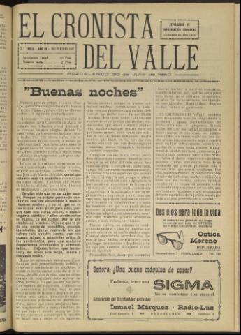 'El Cronista del Valle' - Época 2ª Año IV Número 147 - 1960 julio 30