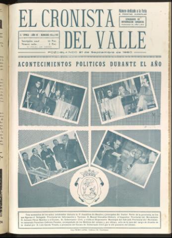 'El Cronista del Valle' - Época 2ª Año IV Número 154-155 - 1960 septiembre 21