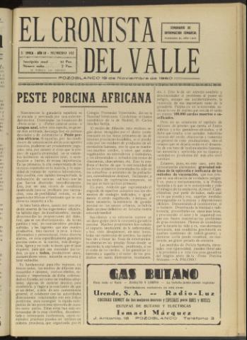 'El Cronista del Valle' - Época 2ª Año IV Número 162 - 1960 noviembre 19