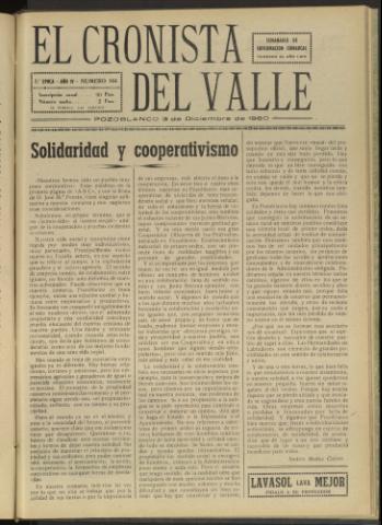 'El Cronista del Valle' - Época 2ª Año IV Número 164 - 1960 diciembre 03