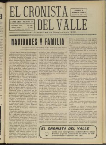 'El Cronista del Valle' - Época 2ª Año IV Número 167 - 1960 diciembre 24