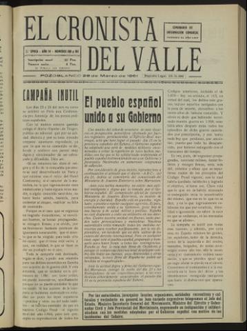 'El Cronista del Valle' - Época 2ª Año IV Número 180-181 - 1961 marzo 28