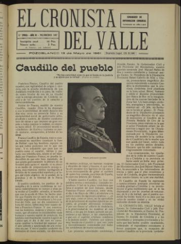 'El Cronista del Valle' - Época 2ª Año IV Número 187 - 1961 mayo 13