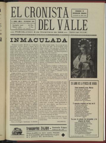 'El Cronista del Valle' - Época 2ª Año V Número 269 - 1962 diciembre 08