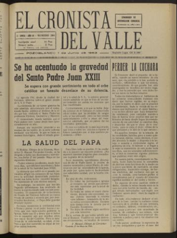 'El Cronista del Valle' - Época 2ª Año VI Número 294 - 1963 junio 01