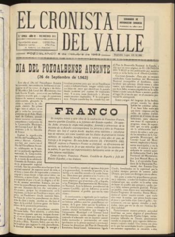 'El Cronista del Valle' - Época 2ª Año VI Número 311 - 1963 octubre 05