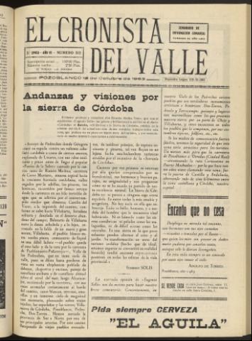 'El Cronista del Valle' - Época 2ª Año VI Número 312 - 1963 octubre 12