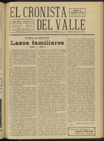 'El Cronista del Valle' - Época 2ª Año VI Número 317 - 1963 noviembre 16