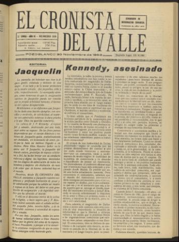 'El Cronista del Valle' - Época 2ª Año VI Número 319 - 1963 noviembre 30