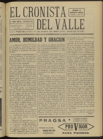 'El Cronista del Valle' - Época 2ª Año VII Número 325 - 1964 enero 11