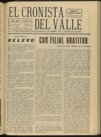 'El Cronista del Valle' - Época 2ª Año VII Número 329 - 1964 febrero 08