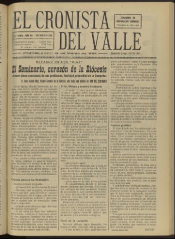 'El Cronista del Valle' - Época 2ª Año VII Número 334 - 1964 marzo 14