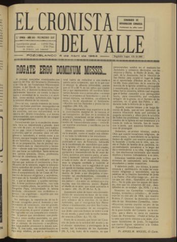 'El Cronista del Valle' - Época 2ª Año VII Número 337 - 1964 abril 04
