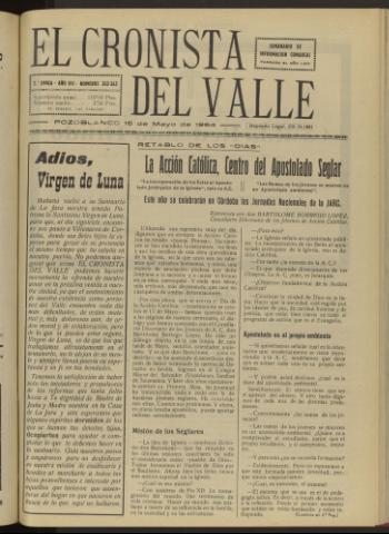 'El Cronista del Valle' - Época 2ª Año VII Número 342-343 - 1964 mayo 16