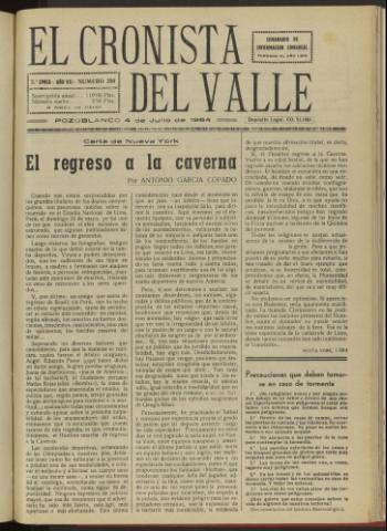 'El Cronista del Valle' - Época 2ª Año VII Número 350 - 1964 julio 04