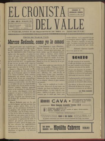 'El Cronista del Valle' - Época 2ª Año VII Número 359 - 1964 septiembre 05