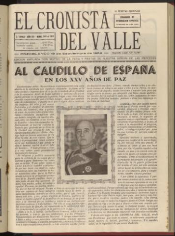 'El Cronista del Valle' - Época 2ª Año VII Número 360-363 - 1964 septiembre 19