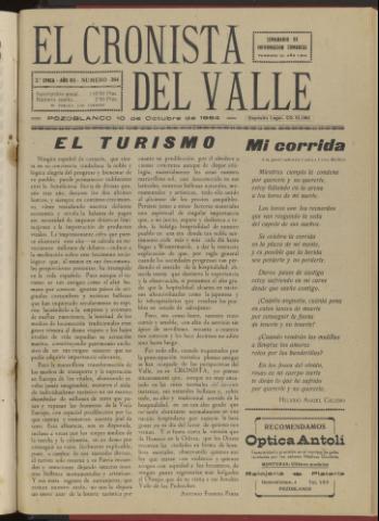 'El Cronista del Valle' - Época 2ª Año VII Número 364 - 1964 octubre 10