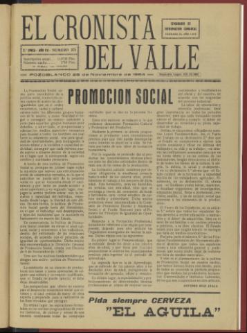 'El Cronista del Valle' - Época 2ª Año VII Número 371 - 1964 noviembre 28