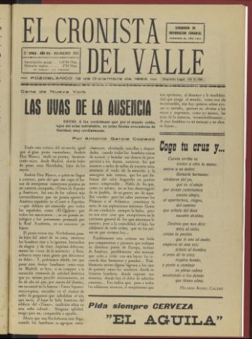 'El Cronista del Valle' - Época 2ª Año VII Número 373 - 1964 diciembre 12