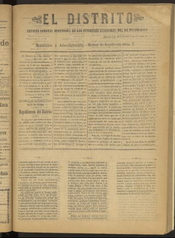 'El Distrito : revista Semanal Defensora de los Intereses Generales de Pozoblanco' - Año II Número 40 - 1896 abril 08